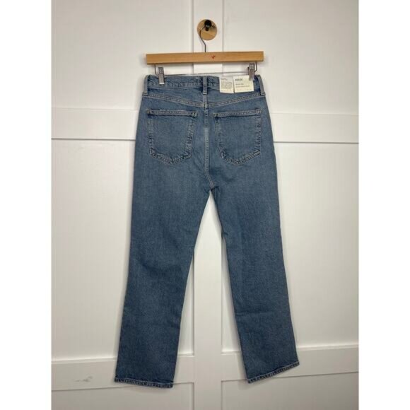 NWT Agolde Wilder Whiplash Midrise Comfort Straight Leg Jeans Blue Size: 27 - Picture 7 of 8